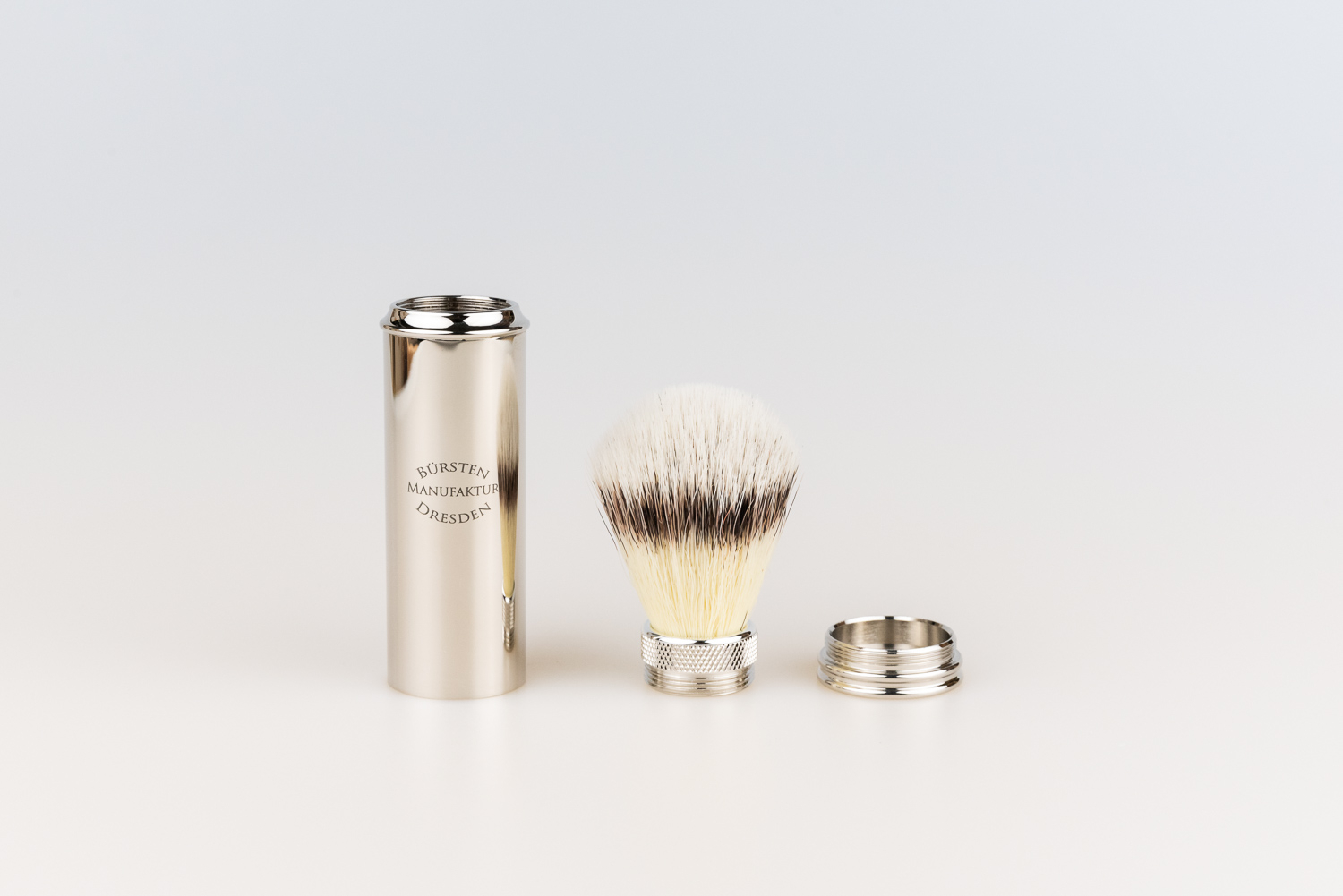 Reise-Rasierpinsel Vegan – Silber